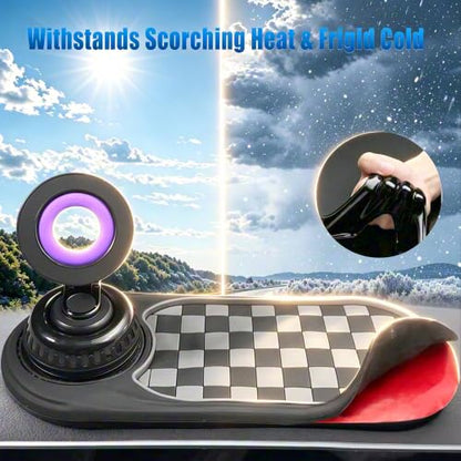2026 Upgraded Car Phone Mount, 360° Adjustable Magnetic Anti-Slip Mat-Gray - size: Mat-Gray