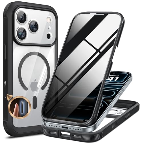 miracase for iPhone 17 Pro Privacy Series Case, Magsafe, Black - color: Black, size: iPhone 17 Pro