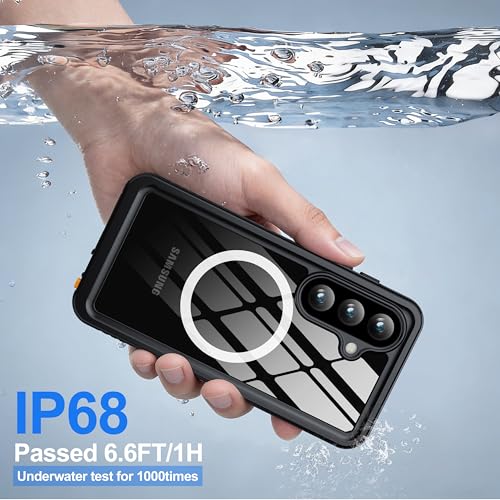 ANTSHARE for Samsung Galaxy S26 Case IP68 Waterproof, Black/Clear - color: Black/Clear, size: S26