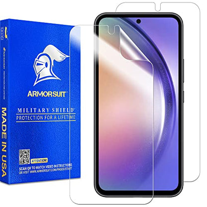 ArmorSuit 2 Pack Screen Protector for Samsung Galaxy A54 5G (6.4") Case Friendly MilitaryShield HD Clear Film - Made in USA - size: A54 6.4"