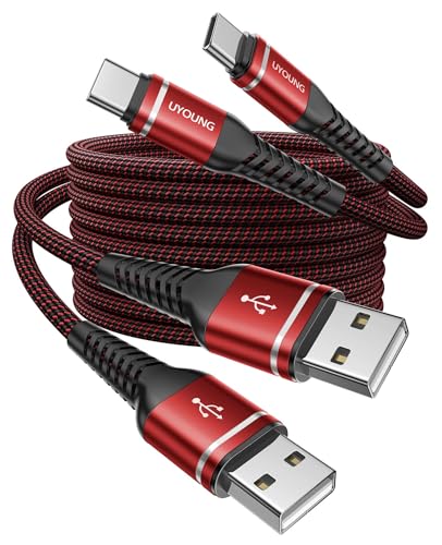 USB to USB C Cable Fast Charging 10FT, 2Pack USBA to USBC Cable for CarPlay - color: Red, size: 10FT, style: 60W USB A to USB C