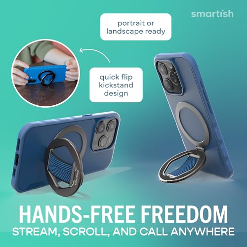 Smartish MagSafe Phone Grip, Quickstand, Kickstand Ring Holder, Blue - color: Blues on the Green