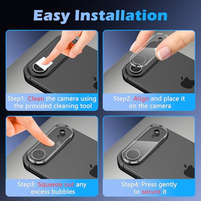 imluckies 3 Pack for iPhone 17 Air 6.5" Camera Lens Protector, HD Clear Tempered Glass Camera Accessories, 9H Hardness Anti-Scratch Screen Cover, Case Friendly[Not Affect Night Shots] - size: 17 Air-Clear