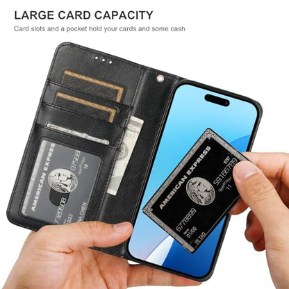Bocasal for MagSafe Wallet Case Card Holder for iPhone 16, Black - color: Black for MagSafe