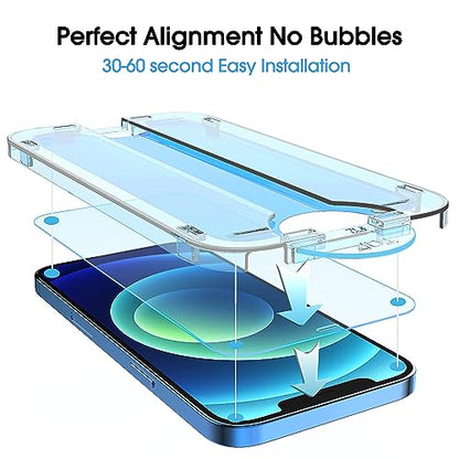 amFiIm OneTouch for iPhone 12/12 Pro Screen Protector 6.1" Tempered Glass - size: IPH12/12 Pro-6.1"