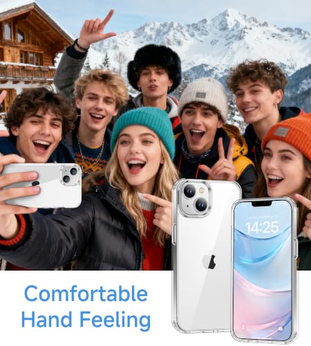 USLAI Case for iPhone 13, Anti-Yellowing, Crystal Clear Back, Shockproof & Military‑Grade Drop Protection - Transparent - color: Clear, size: iPhone 13/14