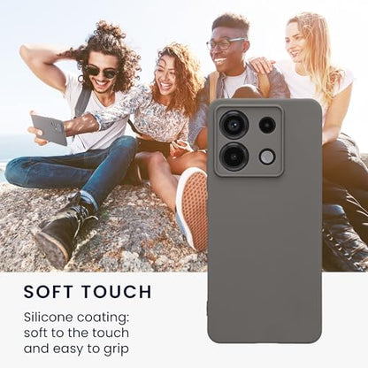 kwmobile Case Compatible with Xiaomi Redmi Note 13 Pro 5G / Poco X6 5G Case - Protective Slim TPU Phone Cover - Soft Matte Finish - Stone Dust - color: Stone Dust, size: Redmi Note 13 Pro 5G / Poco X6 5G