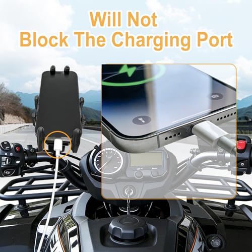 Chikia Anti-Theft ATV Phone Mount Holder,Sunshade,Waterproof,Anti-Vibration