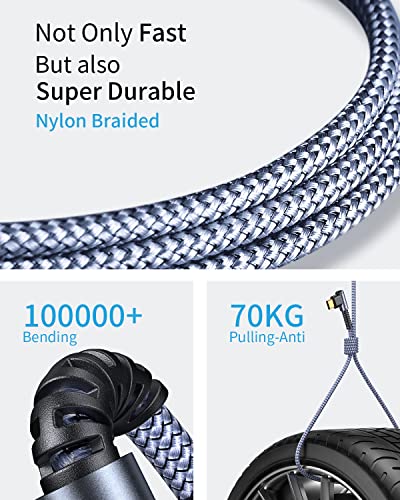MRGLAS 3.2A USB C Charger Cable [2-Pack, 10FT], USB A to USB C Cable - color: Grey, size: 10FT+10 FT