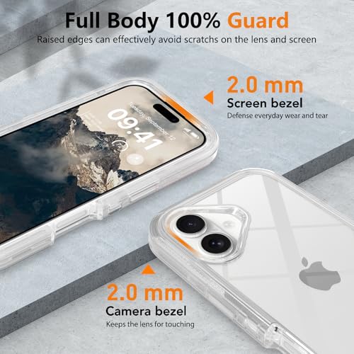 TUTUKII for iPhone 17 Case Clear | Heavy Duty Shockproof, Anti-Drop, Anti-Yellow,Triple-Layer Transparent Protective Phone Cover, 6.3" - color: Clear, size: iPhone 17 6.3"