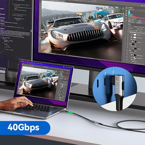 short right angle usb c extension 2FT Compatible with Thunderbolt 4 Extension Cable high Speed 40Gbps Data Transfer,8k/4k@60hz video,240w Fast Charging male to female usb-c 90 degree extension cable - size: 2 ft