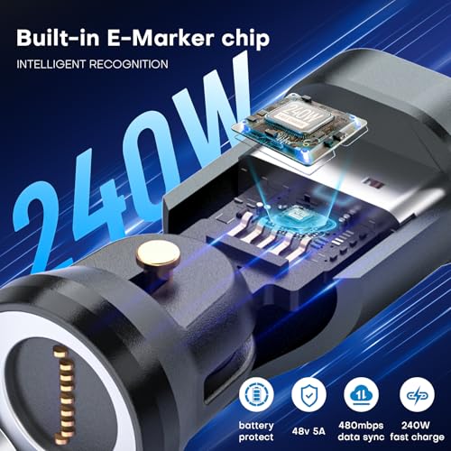 9‑Pin Magnetic Lightning Tips 3Pack, Fast Charging Breakaway Connector, Port Protector for 540° Swivel Adapter, Snap‑in Magnetic Tip Replacement - size: 3 Pack Lightning Tips