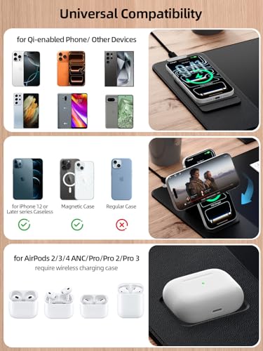 Wireless Charging Mouse Pad with Magnetic Phone Stand, 31.5"x15.8" Large - color: Black-Mag Stand-Adatper