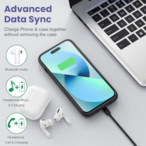 Battery Charging Case for iPhone 12Pro Max/13Pro Max/14Pro Max/14Plus (6.7 Inch), Powerful 8600mAh Portable Rechargeable Charger Cover for iPhone 14ProMax/14Plus/13Promax/12Promax Battery Case-Black - color: Black