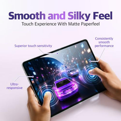 COKER 2 Pack Paperfeel Screen Protector for iPad Air 10.9 inch 5/4th & iPad Pro 11 inch 6/5/4th Matte Anti-Glare, Anti-Scratch, Anti-Fingerprint, 9H Hardness, Smooth as Silk PET Film, Blue Light Block, Easy Install - size: iPad Air 10.9 inch 5/4th Gen