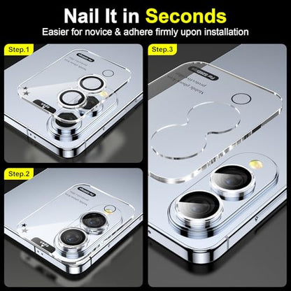 YWXTW Designed for Samsung Galaxy S25 Edge Camera Lens Protector, Individual Anti Scratch HD Clear Case Friendly Tempered Glass Camera Cover Screen Protector, 1 Set