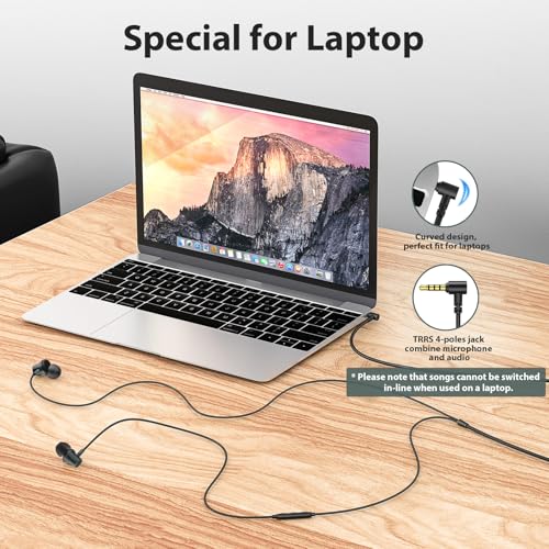 ASKUBSKU Wired Headphones Earphones for School Laptop PC Chromebook, Green - color: Green