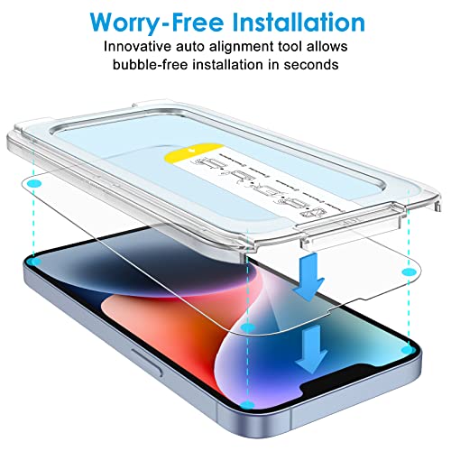 JETech One Touch Screen Protector for iPhone 14/17e, 2-Pack - size: iPhone 14/17e
