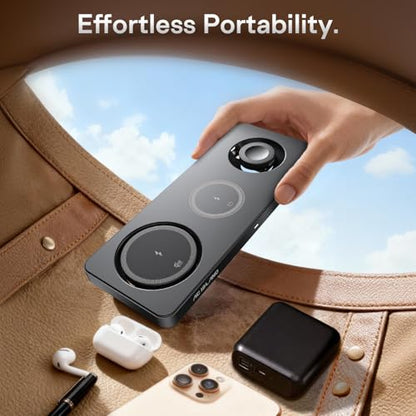 AC ISLAND 5-in-1 Wireless Charger for MagSafe, 25W Foldable Magnetic Stand - color: Gray