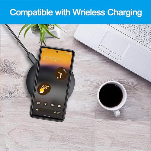 Battery Case for Pixel 6a, Upgraded 10000mAh Battery Pack Rechargeable Charger Case with Wireless Charging Compatible for Pixel 6a(6.1 inch) External Battery Charging Cover(Black) - size: Pixel 6A