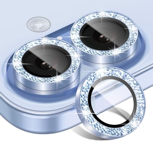 Matekxy for iPhone 17 Camera Lens Protector Glitter Individual Cover - color: Mist Blue