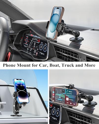BRCOVAN Anti-Theft Phone Mount Holder with Vibration Dampener, 1s Locking