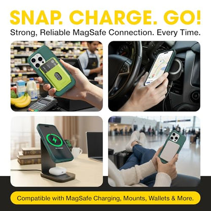 OtterBox iPhone 15 Pro Commuter Series MagSafe Case - Get Your Greens | 3X MIL Drop Protection - Dual-Layer Shockproof Design - Pocket-Friendly - Raised Edges - Port Covers - Non-Retail Packaging - color: Get Your Greens
