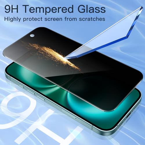 JETech Privacy Screen Protector for iPhone 16 Plus, 2-Pack - size: iPhone 16 Plus