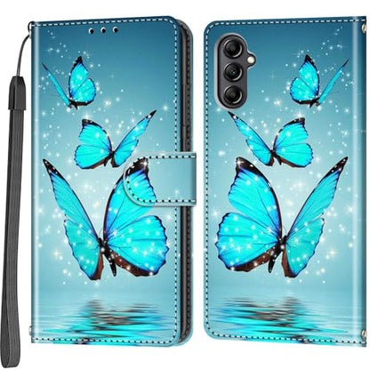 Case Wallet for Samsung Galaxy A14 5G, Three Butterfly | Kickstand, 3 Card Holder, Shockproof TPU Interior Shell, PU Leather, Magnetic Flip Cover, Lanyard Strap - color: Pic:10