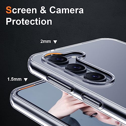 Silicone Clear for Samsung Galaxy S23 Case,Thin with Comfort Grip | Soft Slim-Fit TPU Galaxy S23 Phone Cover,Non-Slip,Shockproof Protection,Scrath-Resistant - size: Galaxy S23