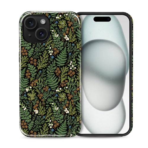 Case for iPhone 15 Plus, Shockproof Hybrid Protective Phone Case, Dual-Layer Drop Protection Anti-Scratch, Fern Leaf - color: Fern Leaf, size: iPhone 15 Plus