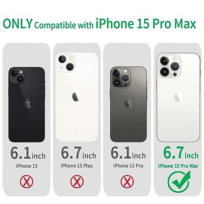 JJGoo Compatiable with iPhone 15 Pro Max Case Clear, Transparent Shockproof Phone Case, Slim Anti-Scratch Hard PC Back Protective Cover Bumper, Clear - color: Clear, size: for iPhone 15 Pro Max