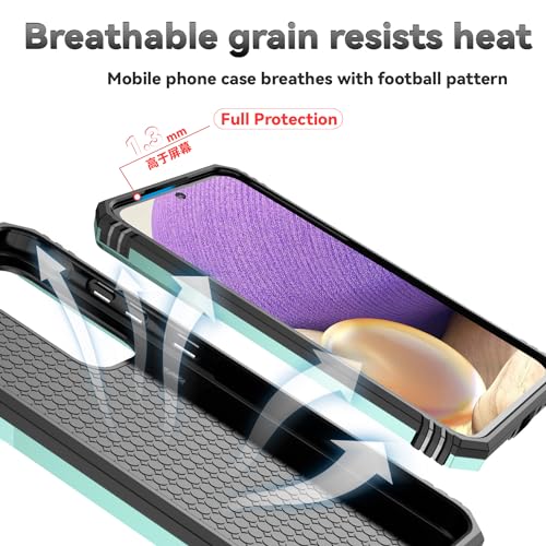 for Galaxy A35 5G Case,with Screen Protectors and Camera Cover,[Military Grade] 16ft.Drop Tested Cover with Magnetic Kickstand Protective Case for Samsung A35 5G, Green - color: Green