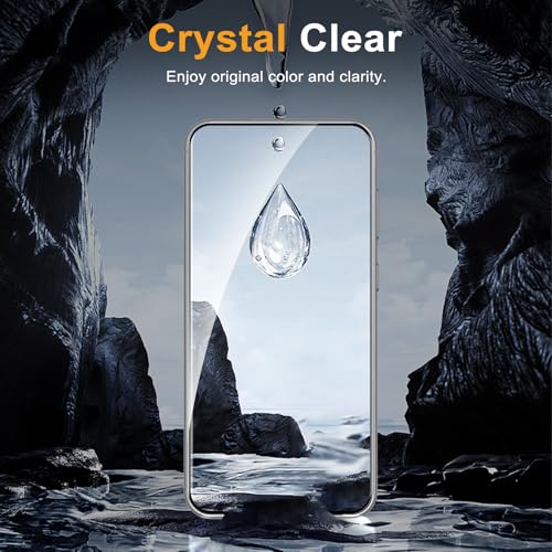 LYWHL 3 Pack for Samsung Galaxy S24 FE Screen Protector Tempered Glass with Alignment Frame, Sensitive Touch Fingerprint Unlock, Anti-Scratch Bubble Free Case Friendly Easy Install - Transparent - size: Samsung Galaxy S24 FE