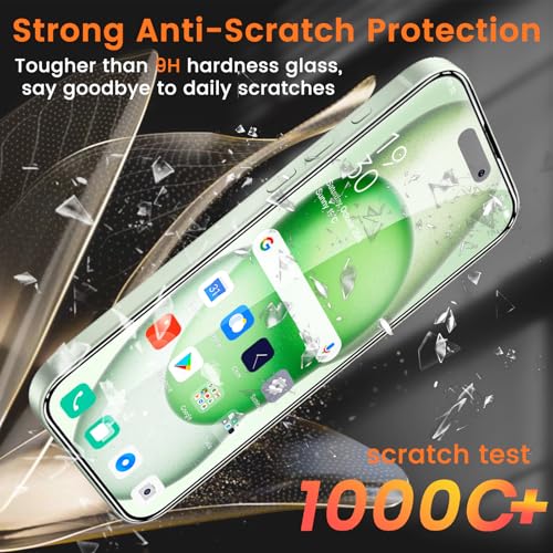 Lesakit 4+4 Pack Privacy Screen Protector for iPhone 15 6.1-Inch with 4 Pack Camera Lens Protector, Anti Spy Tempered Glass Film 9H Hardness Case Friendly - size: iPhone 15