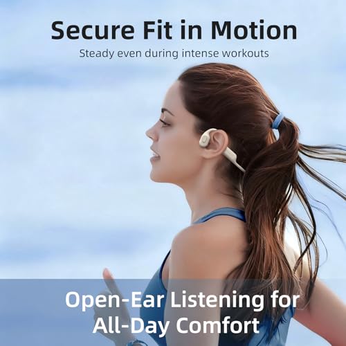 LYPERTEK SoundFree S30 Bone Conduction Headphones, Swimming Headphones - color: SOUNDFREE S30-Beige