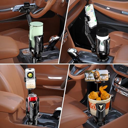 Phone Holders for Your Car, 2 in 1 Adjustable Stable Car Cup Phone Holder