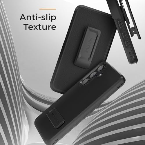 MOTIVE for Samsung Galaxy S24 Case with Belt Clip and Stand | 6.2" | Case & Holster, MagSafe compatible, built-in Kickstand Horizontal, 360° rotating belt clip, slim low-profile fit - size: s24