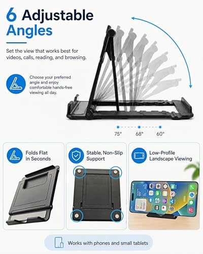 JIFANPAUL Foldable Phone & Tablet Stand Compatible with iPhone/iPad - size: S