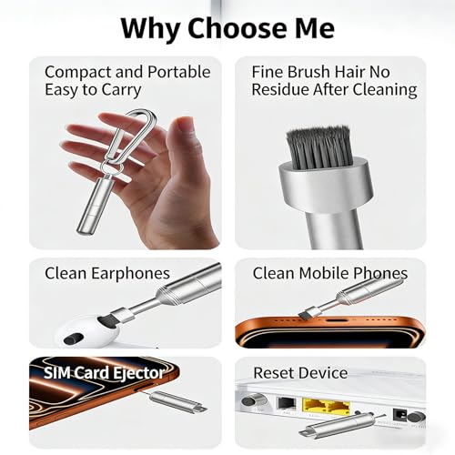 Portable Card Removal and Tool with Aluminum Construction with Builts in Keyring for Gadgets Card Ejector - color: B