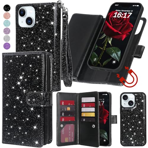 Varikke for iPhone 13 Case Wallet Strong Magnetic Detachable, Black - color: (Standard) Black, size: iPhone 13 6.1"