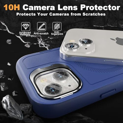 Follaroma for iPhone 13 Case with Stand & Built-in Camera Cover, MagSafe Compatible, Heavy-Duty Shockproof Protection, Magnetic & Rugged Phone Cover for iPhone 13 6.1'', Navy - color: Navy