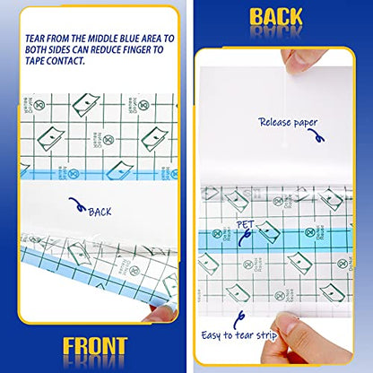 BBTO 50 Pcs Transparent Waterproof Adhesive Dressing Bandage, 8 x 8 Inch - size: 8x8 Inch (Pack of 50)