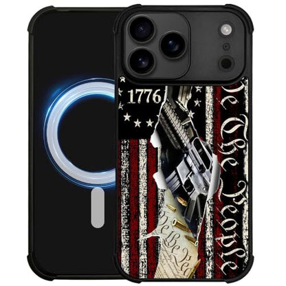 DJSOK Case for iPhone 17 Pro,Compatible with MagSafe,Anti-Scratch Shockproof Case,Classic American Flag 1776 We The People - color: Classic American Flag 1776 We The People, size: IPhone 17 Pro