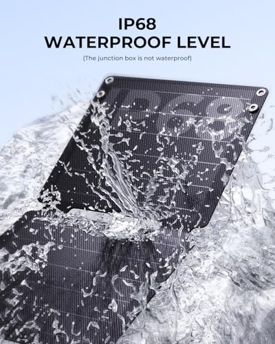 21W Solar Panel Charger BigBlue SolarPowa 20 Portable Solar Charger with USB-A/USB-C Ports, IP68 Waterproof, High-Efficiency Lightweight Foldable Solar Panels for Phones, Tablets, Camping, Backpacking