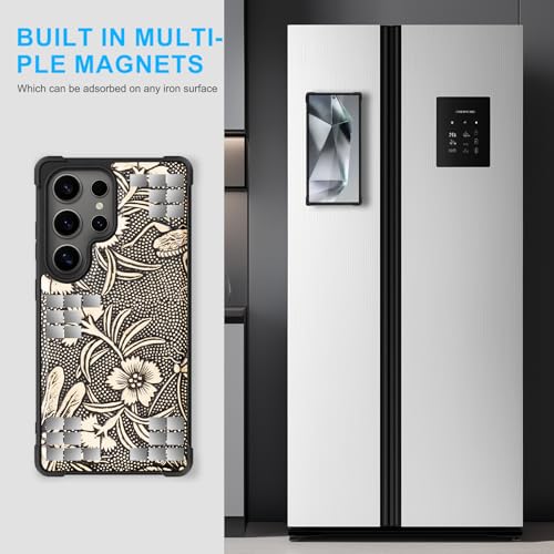 Magnetic Detachable Wallet Case for Samsung Galaxy S26 Ultra White | 2-in-1 Detachable, Genuine Leather, Flip Folio with Card Slots, RFID Blocking, Shockproof Protection - color: White, size: S26 Ultra - 6.9''