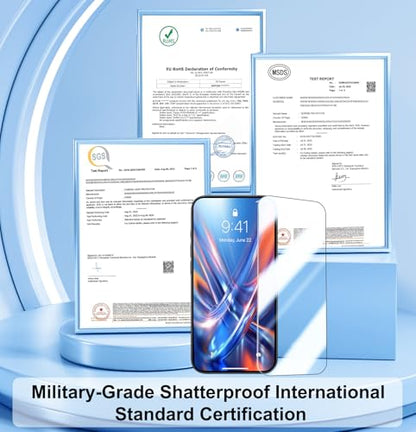 QHOHQ [1-Second Auto-Install] 3 Pack Screen Protector for iPhone Air + 3 Pack Camera Lens Protector, 9H+ Shatterproof Tempered Glass for iPhone 17 Air, [12FT Military Grade Protection], Case Friendly - size: iPhone Air 6.5 Inch