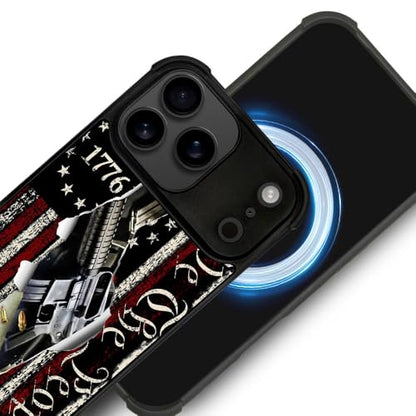 DJSOK Case for iPhone 17 Pro Max,Compatible with MagSafe,Anti-Scratch Shockproof Case,Classic American Flag 1776 We The People - color: Classic American Flag 1776 We The People, size: IPhone 17 Pro Max