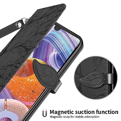 LG Stylo 6 Wallet Case with Card Holder/Slot,PU Leather Flip Folio Shell [Magnetic Closure][Wrist Strap][Kickstand] Shockproof Cover Fit LG Stylo 6(6.8''),Black - color: Black, size: LG Stylo 6