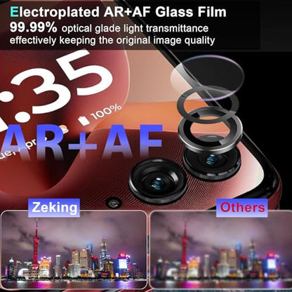 Zeking 2 Set for Motorola Razr 60/ Razr 2025 Camera Lens Protector - color: Black